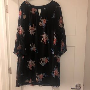 Black floral dress